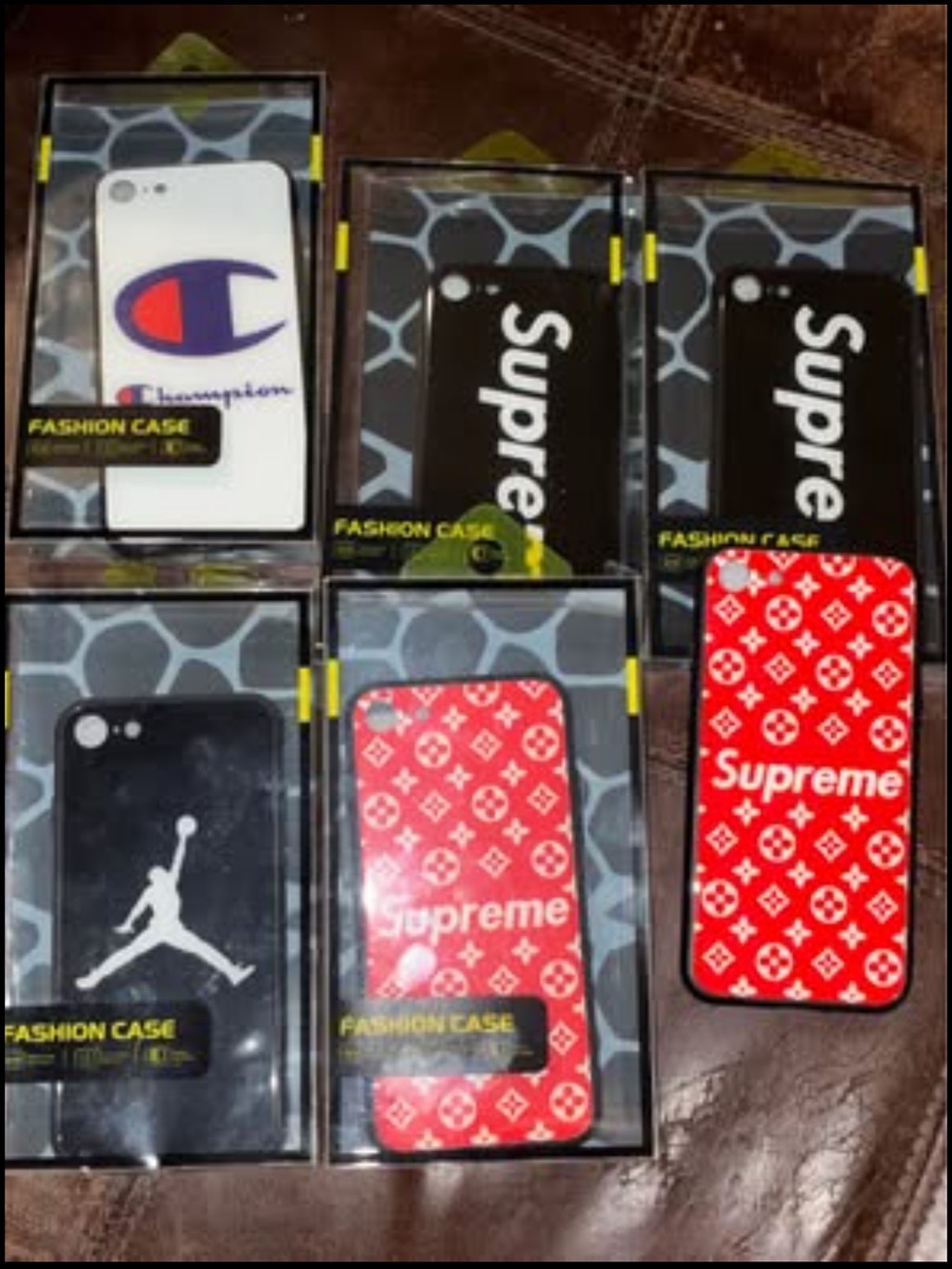 SUPRE Designer Style Phone Case Pack in Red, Black, White